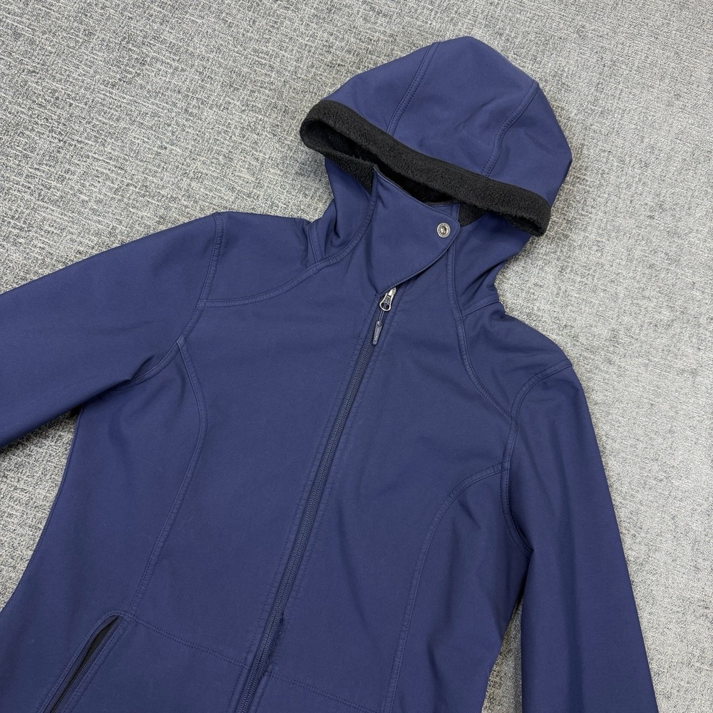 Marmot Jacket Womens‎ Medium Blue Fleece Lined Full Zip Hoodie Wind Stopper